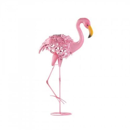 Pipers Pit Leaning Solar Flamingo Statue, Blue PI2662182